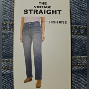 Jordache the Vintage Straight High Rise Women's Blue Jeans Size 14